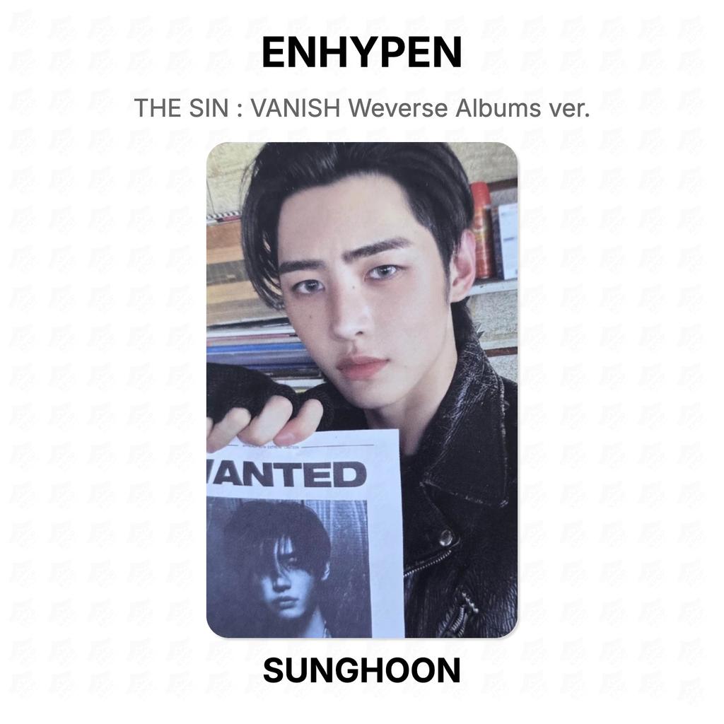 ENHYPEN THE SIN : VANISH Weverse Albums Ver. Official Photocard