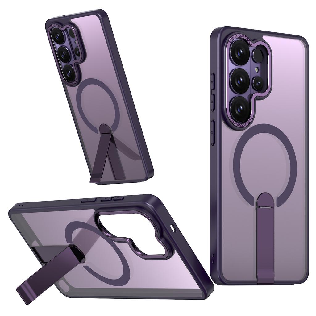 For Samsung Galaxy S26 Ultra Magnetic Case Kickstand TPU + Acrylic Phone Cover