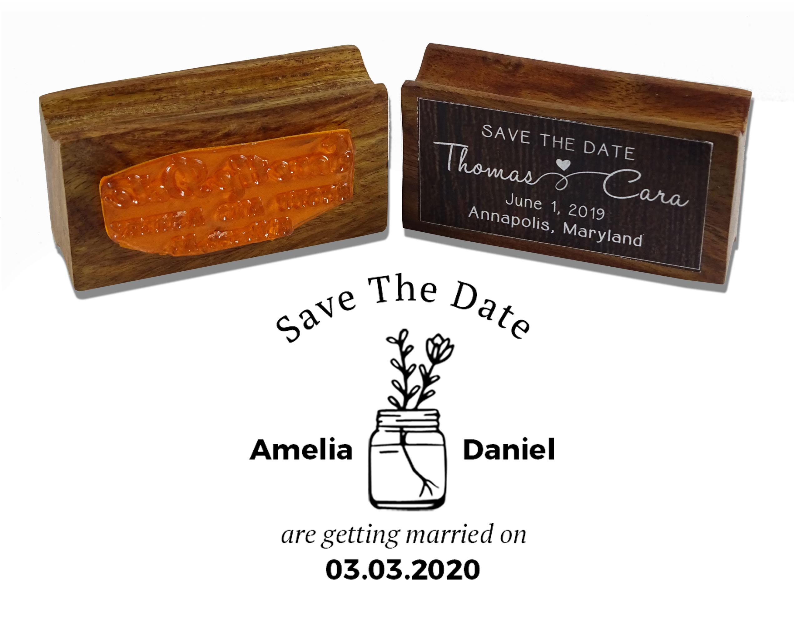 

Printtoo Personalized Save The Date Round Custom Stamper Getting Married Rubber Wood Mounted Stamp-1.57 Inches 1.57 Inches Diameter коричневый
