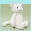 Adorable White Cat Plush Toy Cute Cat Doll Birthday Gift For Girls Soft Comfort Cushion