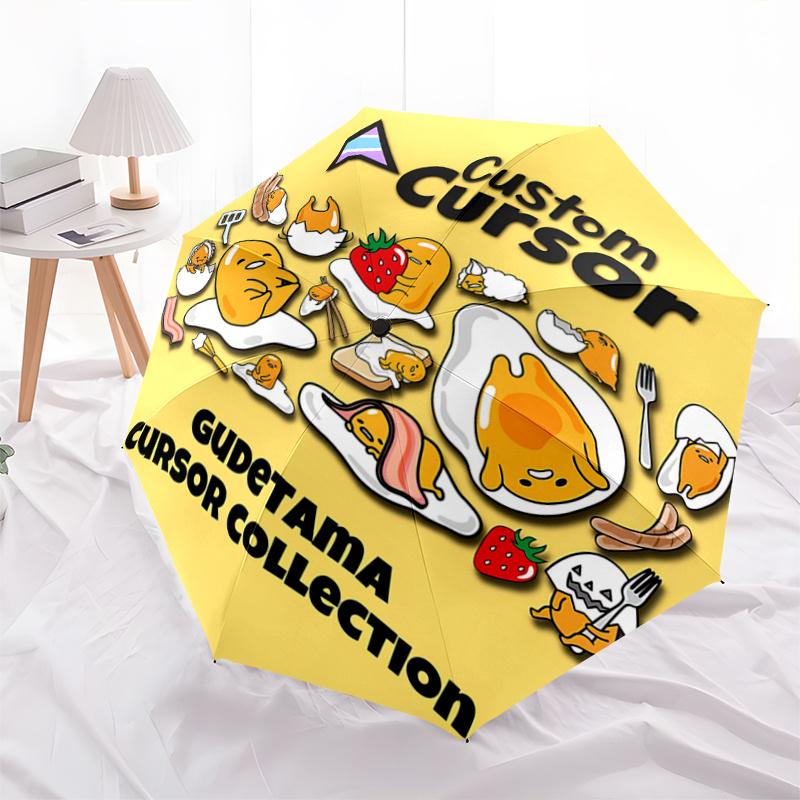 

1pc Gudetama Cursor Collection Automatic Opening Umbrella: Cute Egg Character Mouse Cursors for Fans, Travelers, and Everyday Use - Perfect Gift for F
