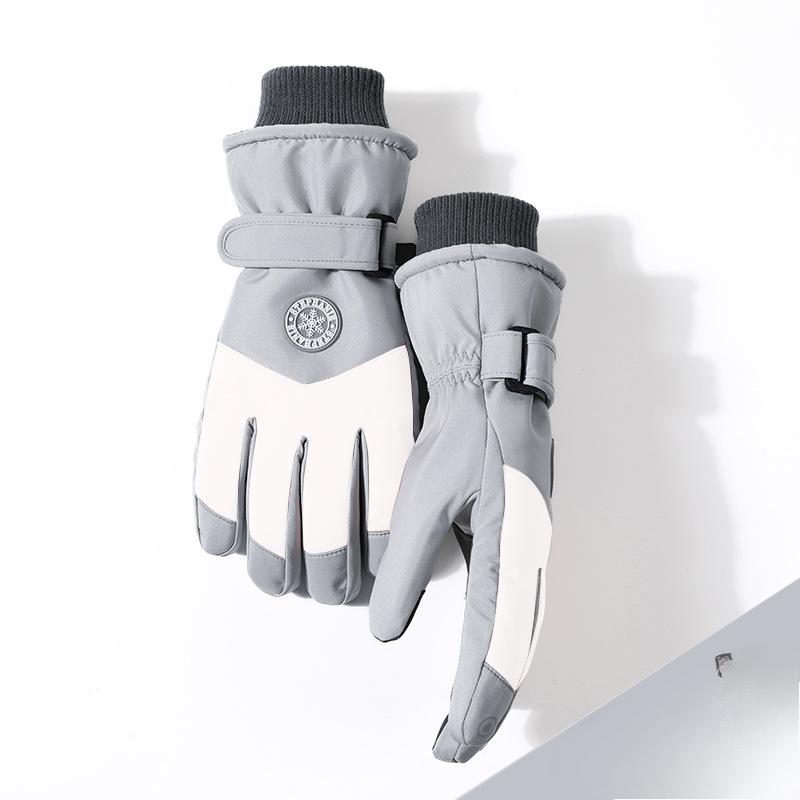 Men and Women's Winter Ski Gloves Original Standard Plus Velvet Thick Warm Waterproof Cold Winter Motorcycle Riding Electric Bike