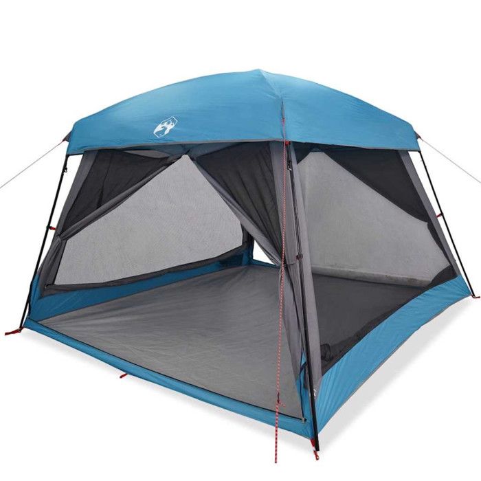 6 Person Family Cabin Tent Blue Waterproof