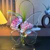 Vaso Decorativo Borboleta em Acrílico Transparente para Mesa de Desktop, Flores para Quarto, Casamento, Centro de Mesa