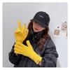 Knitted Candy Color Gloves with Fingers Exposed Fingers Touch Screen Imitating Hanharajuku Wind Protecting Wrists Autumn and Winter