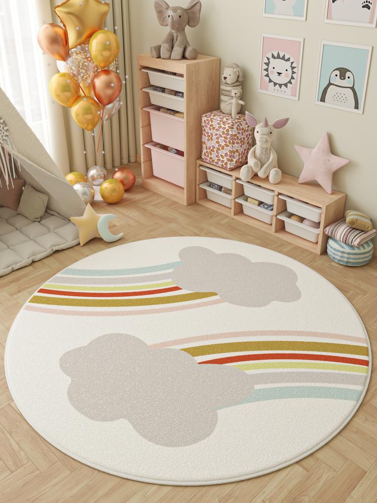 Cartoon Animal pattern children's room round rug Cartoon Style Living Room Decoration Carpet Color Round Rugs for Bedroom