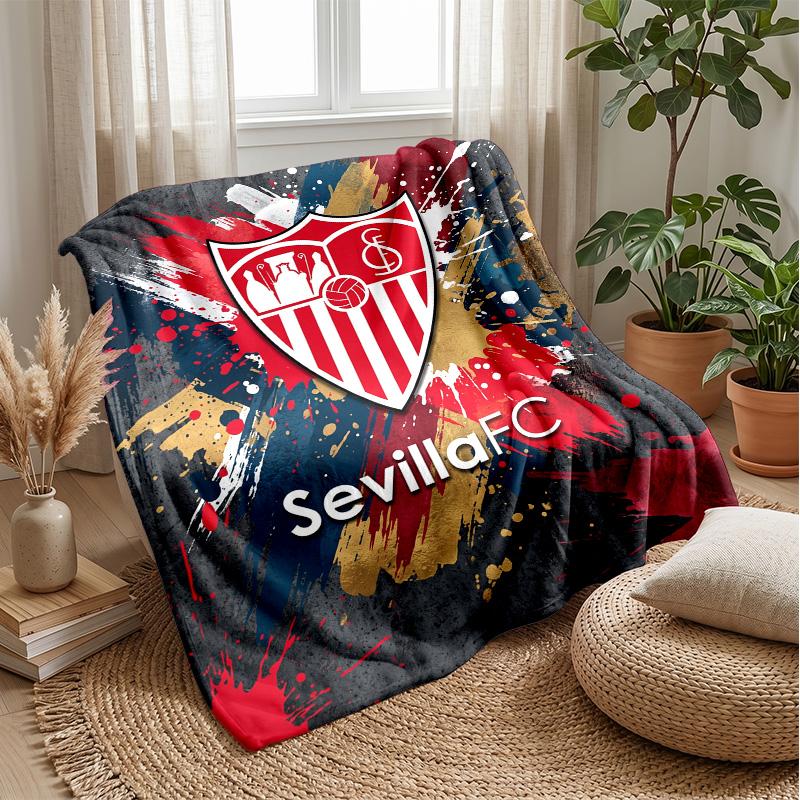 Sevilla FC Soft Flannel Fleece Blanket Lightweight Cozy Warm Throw Blanket For Sofa Bed Home Decor