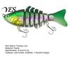 7-Section Swimbait 9.5CM/13.7G Multi-Jointed Fishing Lure with Hooks, Slow Sinking Swimbait, Hard Artificial Bait Bionic for Freshwater Saltwater