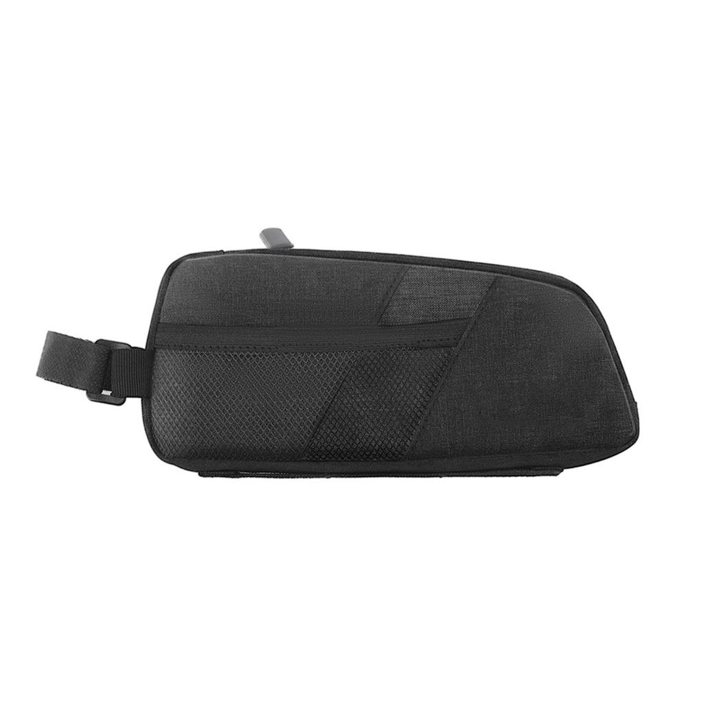 Top Tube Bike Bag Streamlined Design with Triple Hook and Loop Fasteners Side Mesh Pockets Durable Cycling Storage for