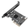 PCI Express Erweiterungskarte TYP E Front Typ C 20 Gbit/s PCIe zu USB 3 Serial ATA 15 PIN Erweiterungskarte Kompatibel mit PCIE X4 X8 X16