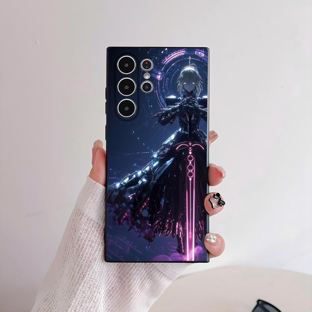 

Fate Zero Stay Night S-Saber Phone Case For Samsung Galaxy S25 S24 S22 S23 Ultra S21 S20 Plus Frosted Non-Slip Full Soft Cover samsungS25