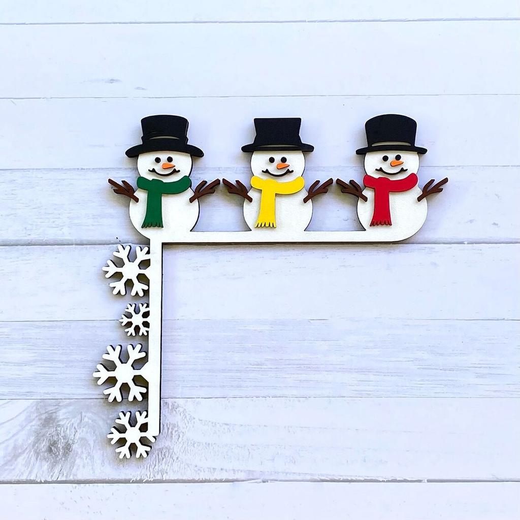 Christmas Door Frame Corner Wooden Decoration Porch Decoration Wooden Frame Home Wall Door Corner Wall Sticker Decoration