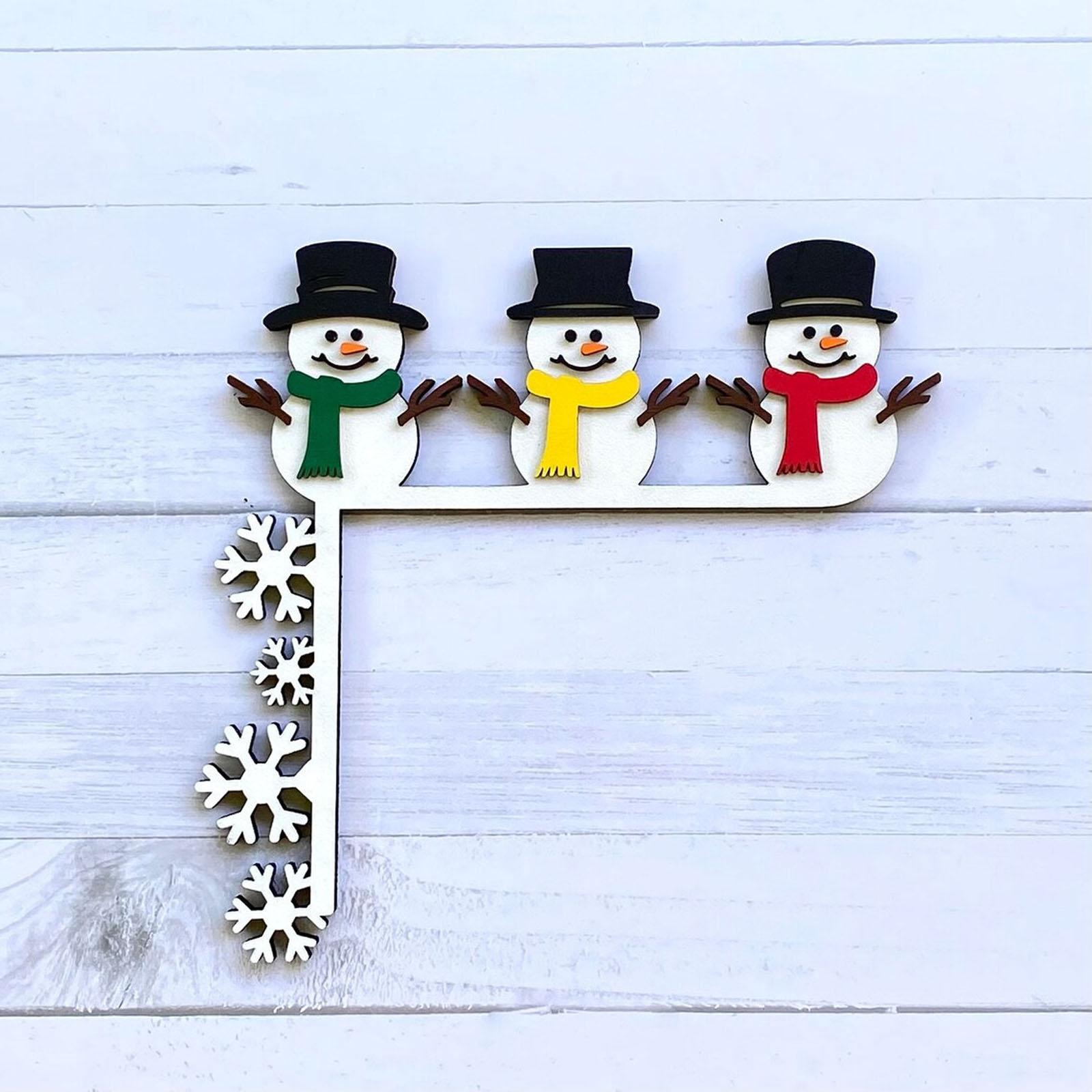 

Christmas Door Frame Corner Wooden Decoration Porch Decoration Wooden Frame Home Wall Door Corner Wall Sticker Decoration One Size