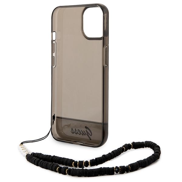 Guess Guhcp14Shgcohk Iphone 14 / 15 / 13 6.1 Czarny/Black Hardcase Translucent Pearl Strap
