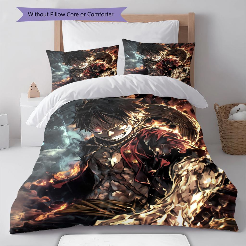Cartoon Pattern Bedding Quilt Set Quilt Cover Pillowcase Home Decoration Birthday Gift (1 * Duvet Cover + 2 * Pillowcase, Without Core)