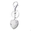 Heart Gemstone Pendant Keychain Keyring DIY Lobster Clasp Findings