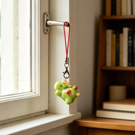 Taschenanhänger mit hochfestem rotem Lanyard Pferdeanhänger Glückssymbol-Anhänger Leichter Autoanhänger
