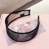 Headwear Mesh Pearls Headband Beads Waterproof Rhinestone Wide Hair Hoop Sparkling Solid Color Black White Hairband Women