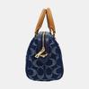 [Pre-Owned] Rowan 18 Brand Print Detachable Shoulder Strap Fabric Boston Bag - Excellent #1P1W10L