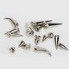 10Sets Metal Punk Sharp Warhead Screw Rivets Studs DIY Crafts Leather Belt Head Clothing Rivets Spikes Decor Nail Buckles