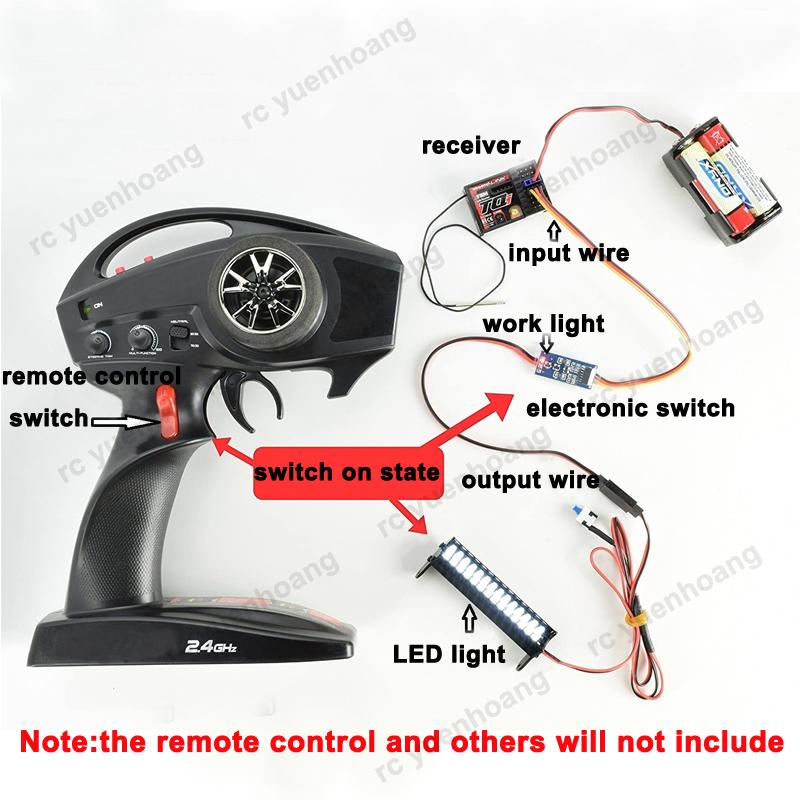 Remote Control Electronic Switch DC 4.8V-8.4V 5A PWM Signal On-off for RC Multi-copter Airplane Lighting/Power Switch Controller