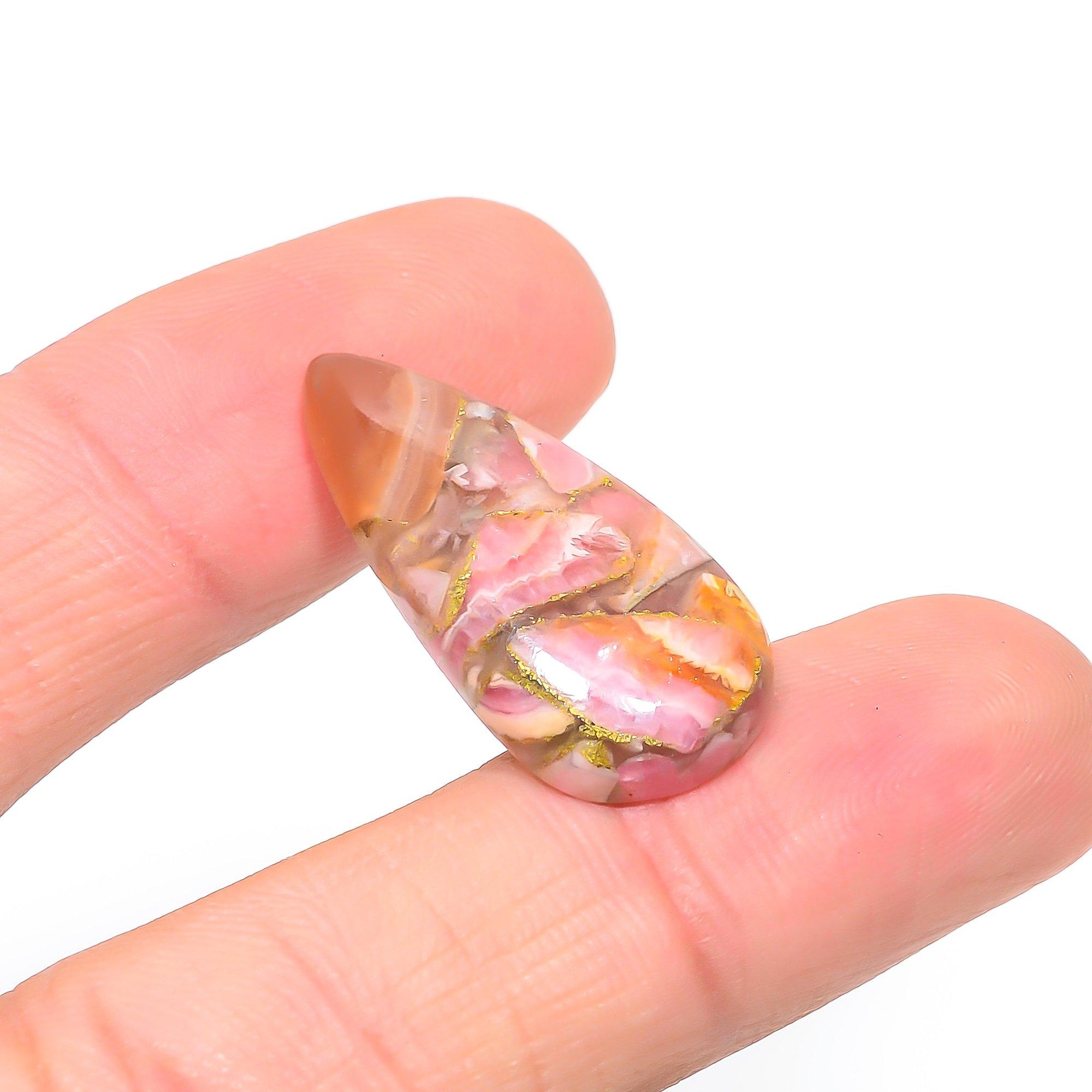 

Natural Rhodochrosite 1.5x3cm Cabochon Fine Loose Gemstone 21.4Cts. l9Y69 розовый