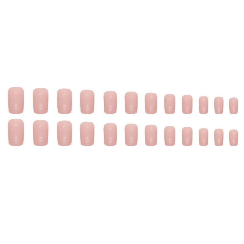 Faux Ongles Brillants Fille Mignonne Ongles Carrés Moyens et Longs Ongles Prêts à Porter 24 Pièces