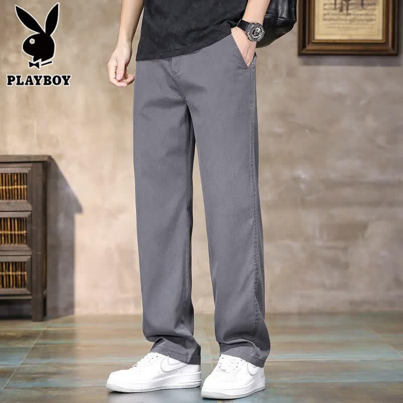 Playboy Men's Lyocell Straight-Leg Casual Pants