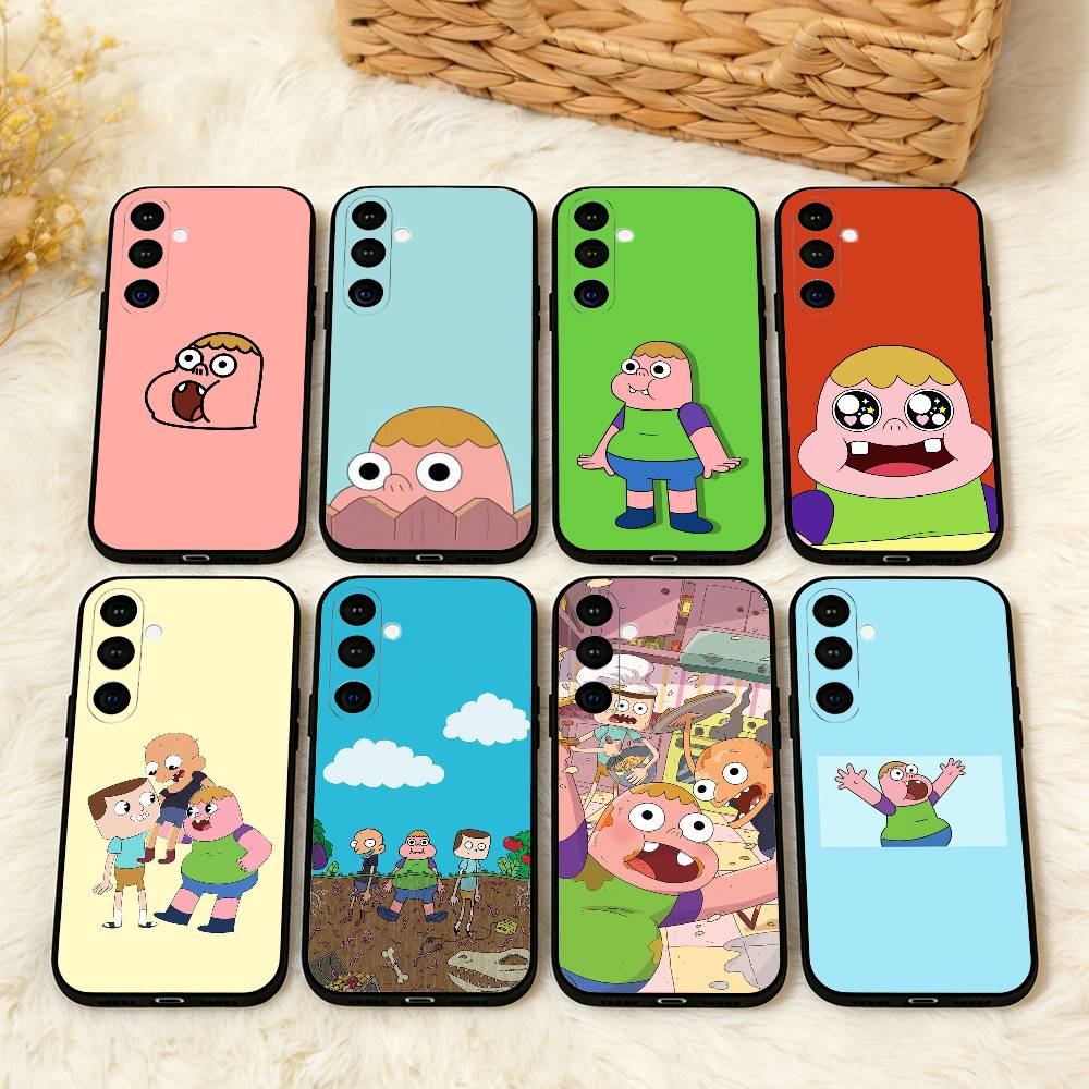 S-Sassy cartoon C-Clarences Phone Case For Samsung A73,72,71,A52,51,40,41,A22,A32,31,A13, Soft Black Shell