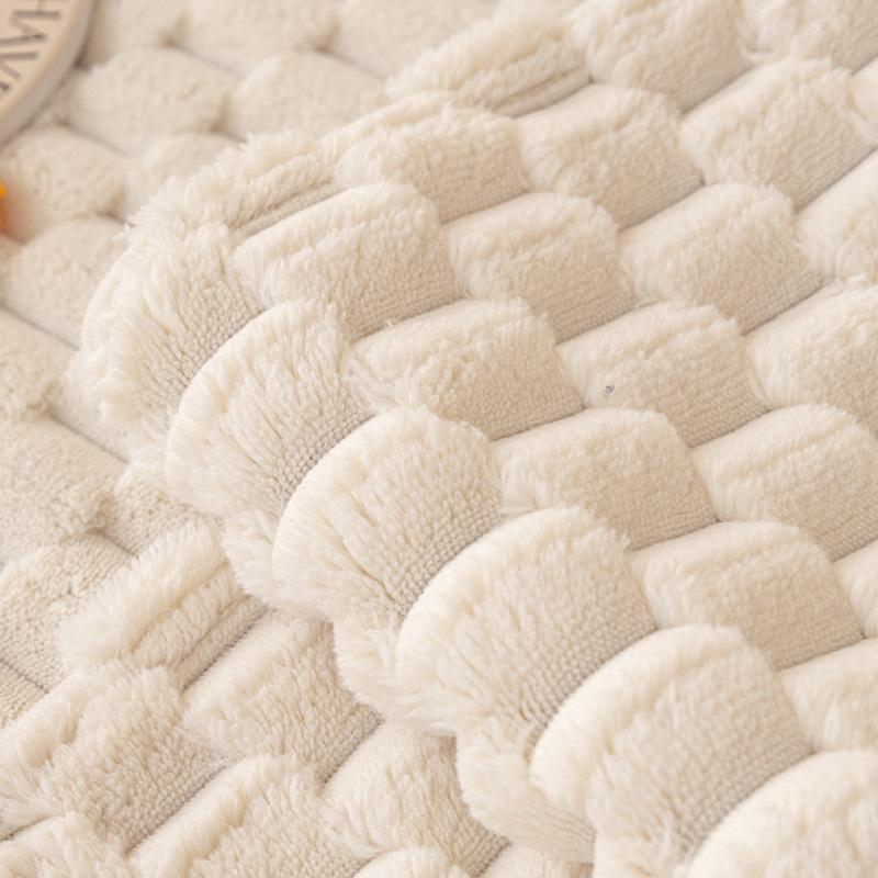 Sofa Cushion Winter Plush Non-Slip Cushion Cat Petting Pure Color Simple Modern Sofa Cover Slipcover