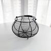 Iron Wire Woven Egg Basket, Round Handheld Kitchen Grocery Basket