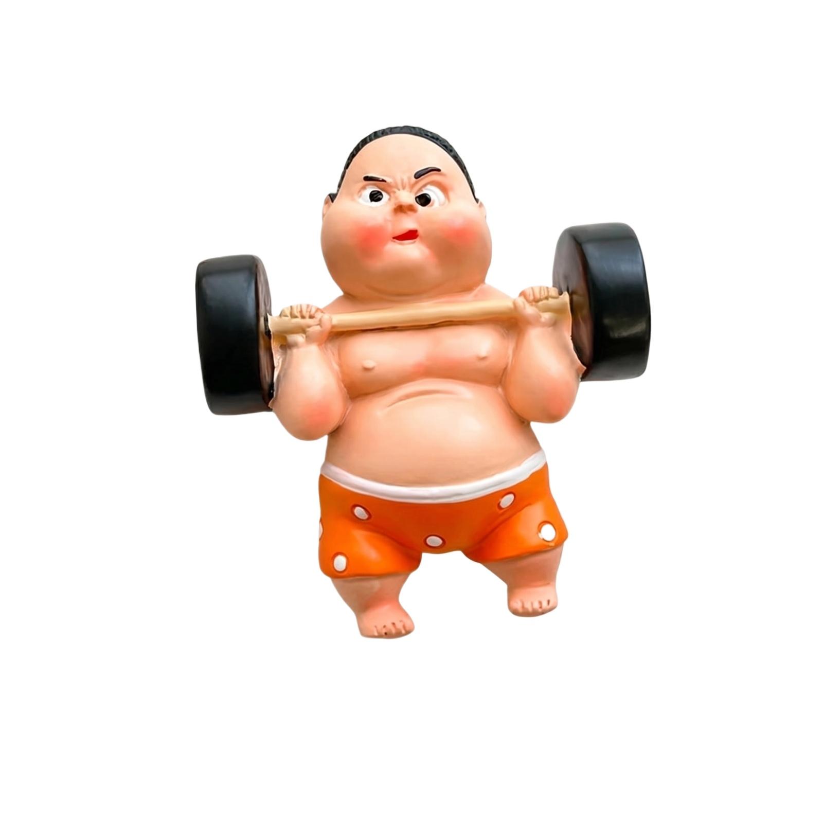 

Creative Cute Weightlifting Man and Woman Magnetic Refrigerator Magnets Home Decoration Accessories for Kitchen and Office Use one size
