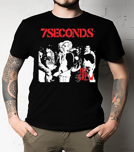7 SECONDS T-shirt Punk Rock Band Adult Tee Black 100% Cotton New Unisex All Size S