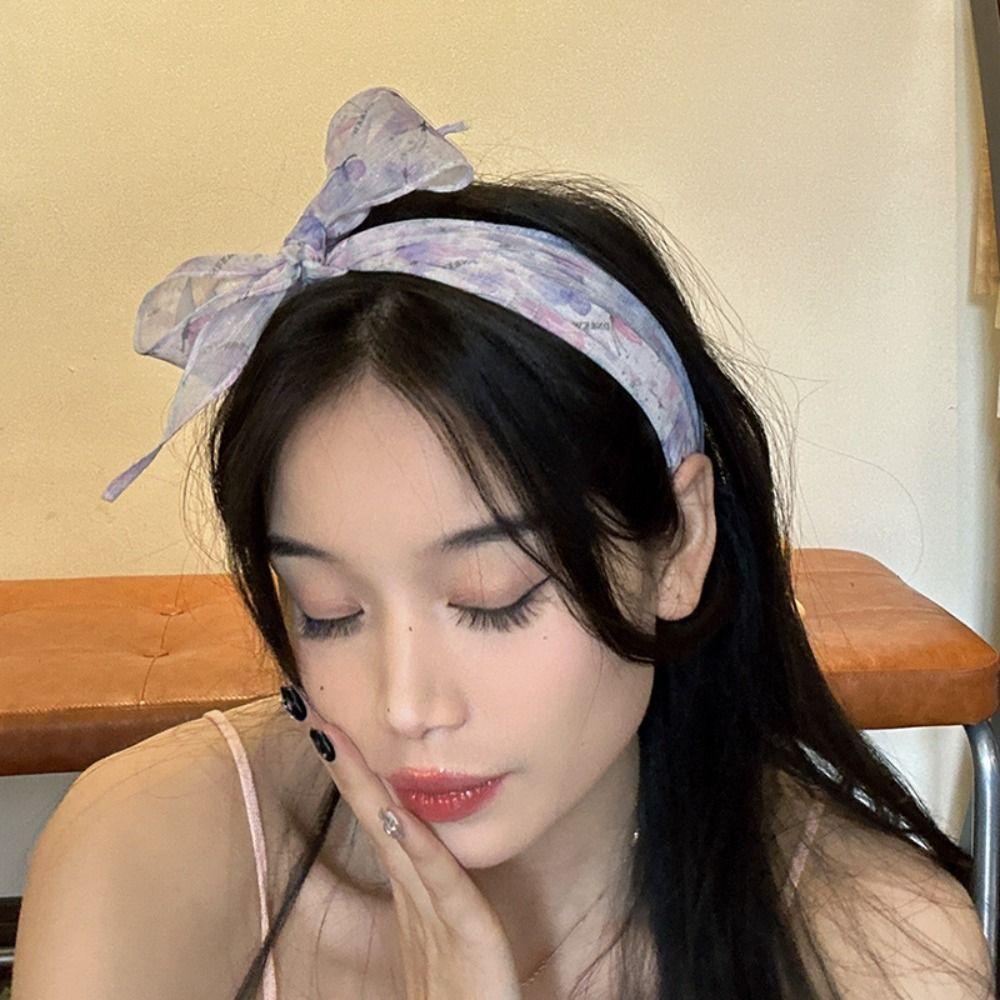 

Soft Wrap Printing Hair Scarf Headband Hair Ribbon Scarf Hair Accessories Headscarves Women style2