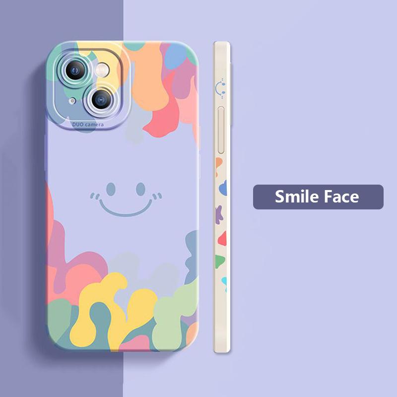 Smile Silicone Case For Xiaomi Poco X5 F5 Pro Mi 14 13 12 11T 13T 11 Lite 5G NE 12T Pro Soft Shockproof Full Cover