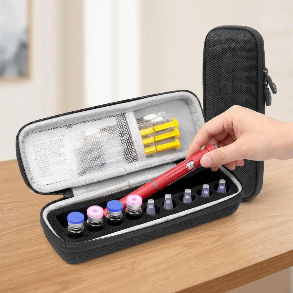 Waterproof Insulin Vial Protector 9 Slots Essential Oil Case Insulin Vial Storage Case  for Home
