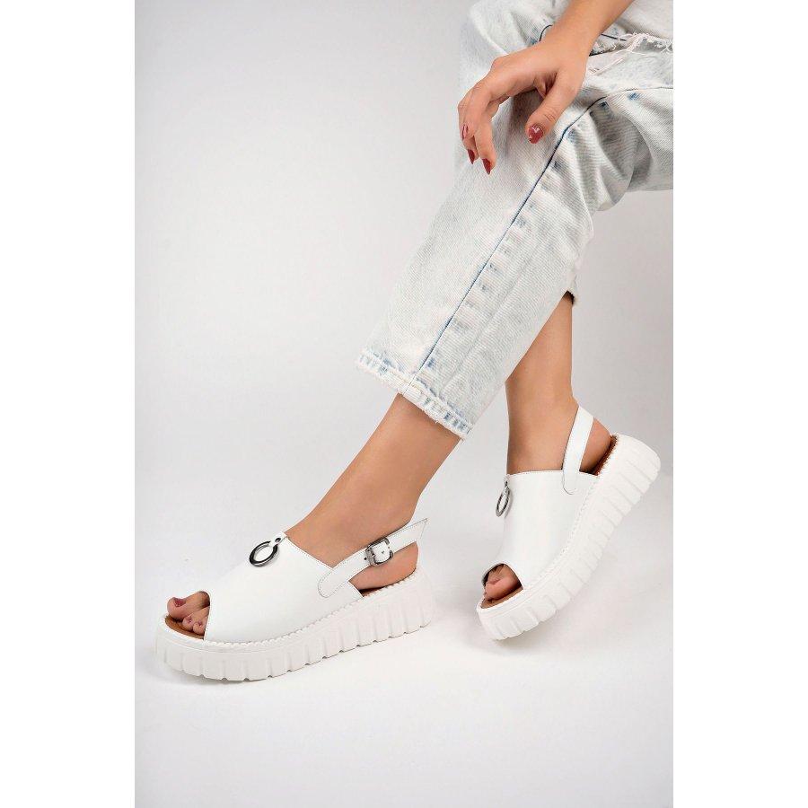 Women's Genuine Leather Wedge Sole Casual Comfortable Sandals