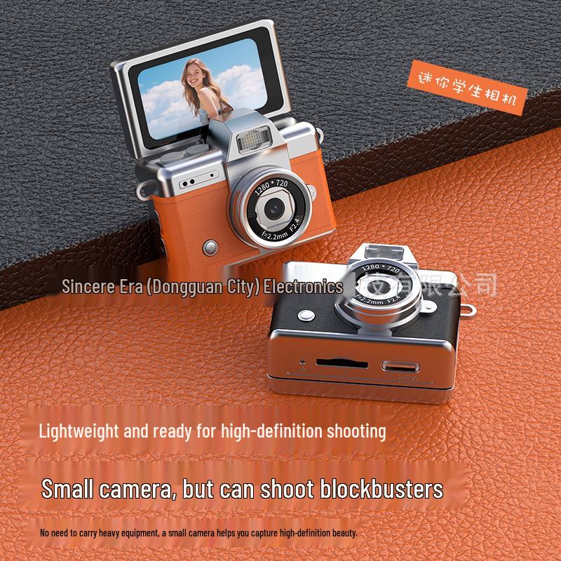 Retro Tasche HD Klappbildschirm Mini Selfie Kamera für Studenten