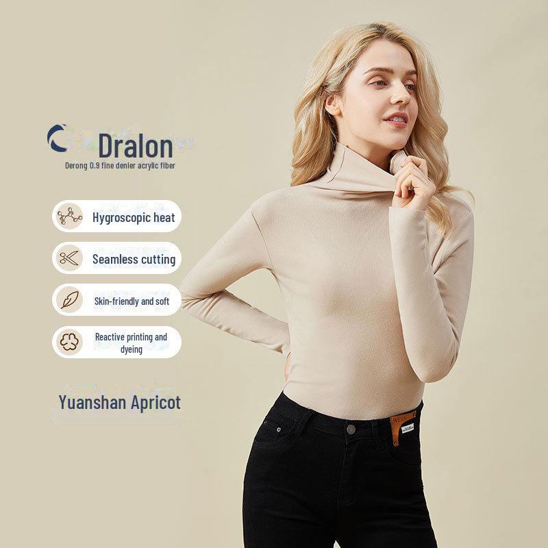 Dámská zateplená fleecová košile s polovičním rolákem – podzimní/zimní vnitřní oblečení