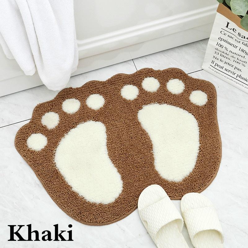 Cute Flocking Carpet  Door Mat Carpet Floor Rug Anti Slip Bathroom Rug Foot Pad