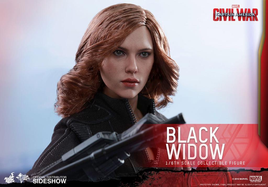 Movie Masterpiece Captain Civil War Black Widow Scale Plastic Painted Complete Figure America - 1/6