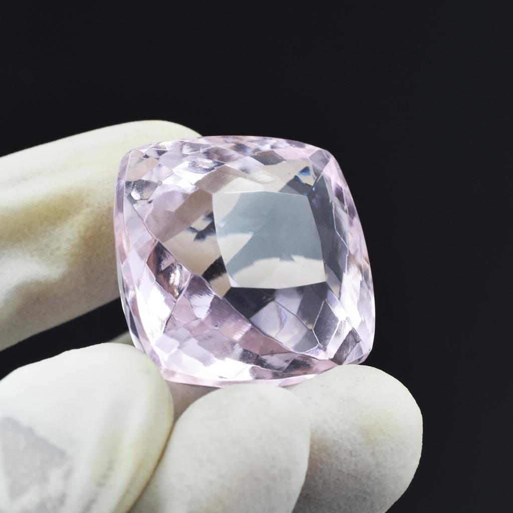 Pink Sapphire Lab-Created 79.70 Ct Square Cushion Cut CERTIFIED Loose Gemstone AR-1294