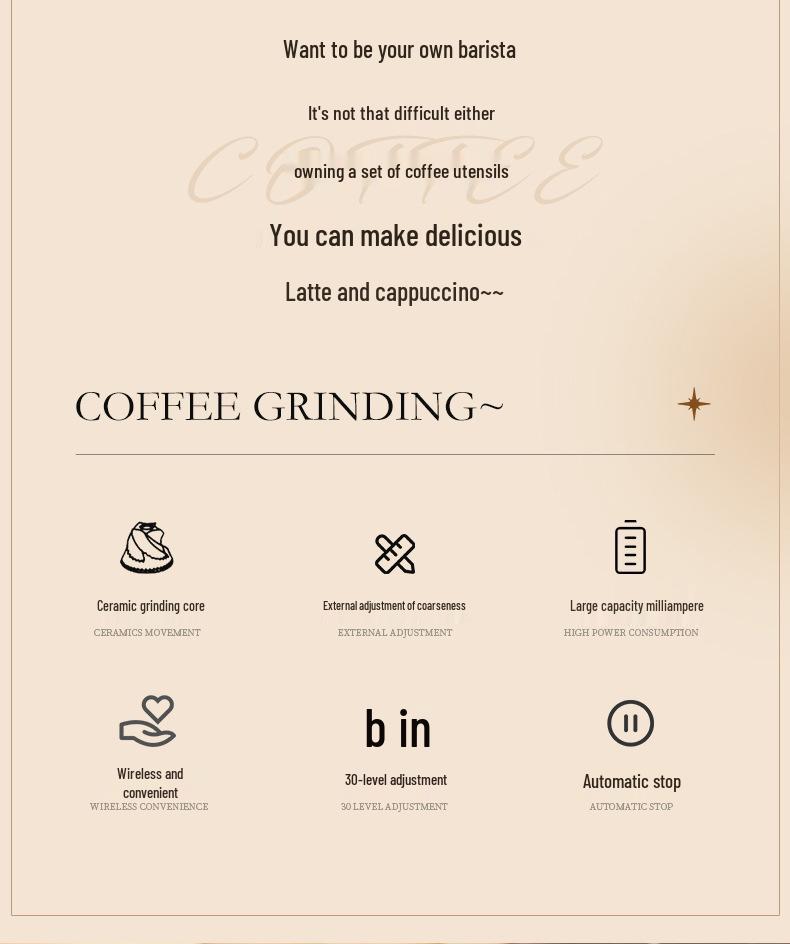 Portable Hand-Crank Electric Coffee Grinder and Maker