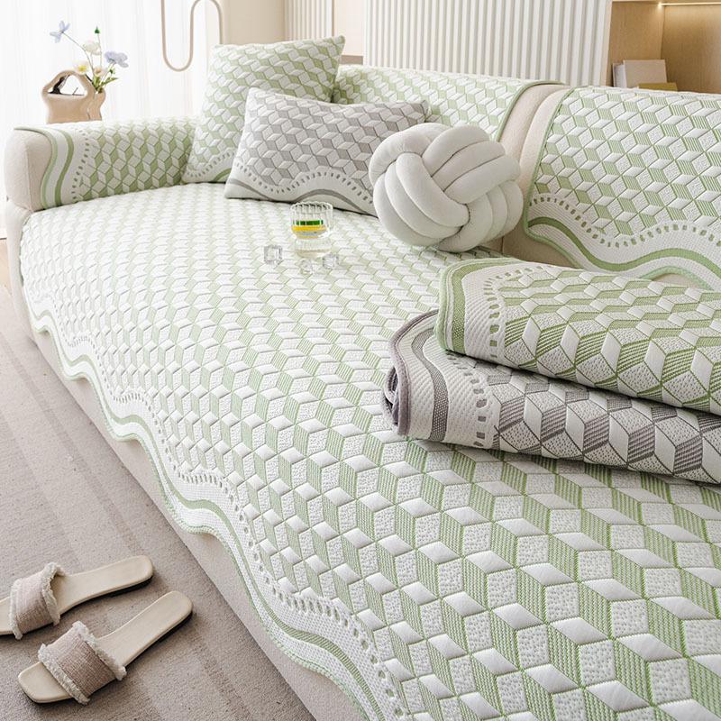 New Special-Shaped Irregular Combination Sofa Cushion Summer Cooling Fixed Combination One-Piece Straight Row Seat Cushion