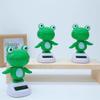 Solar-Powered Frog Cartoon Car Ornament for Roof, Tail, Trunk, or Interior Decoration
