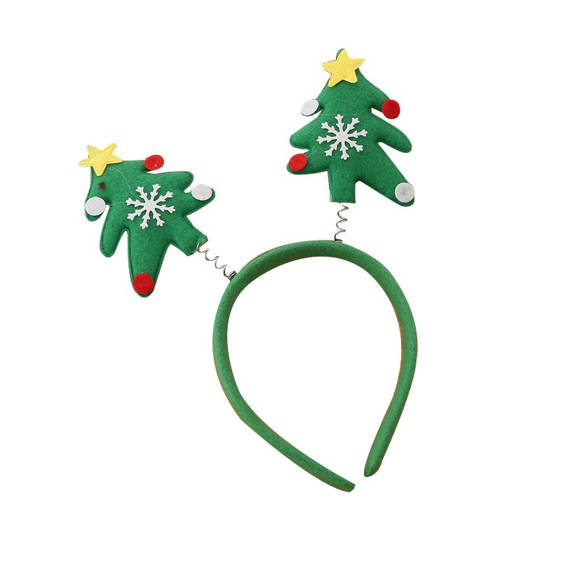 Vánoční čelenky pro ženy muže děti pokrývky hlavy ve tvaru vánočního stromku pokrývky hlavy pro party dekorace
