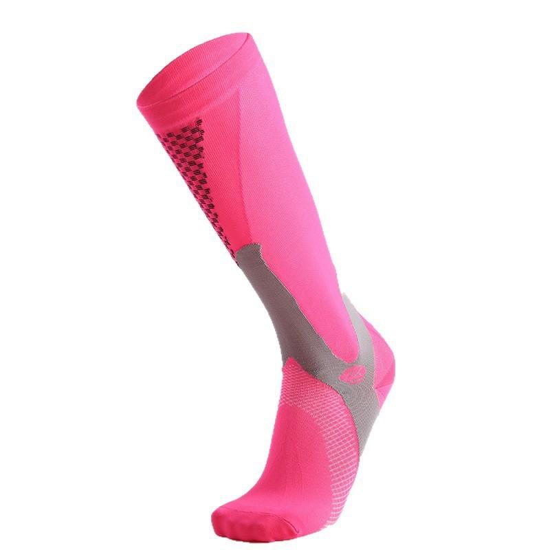 Unisex Nylon Compression Socks for Summer Outdoor Sports, Fitness and Yoga - Elastic Calf Length Athletic Socks
