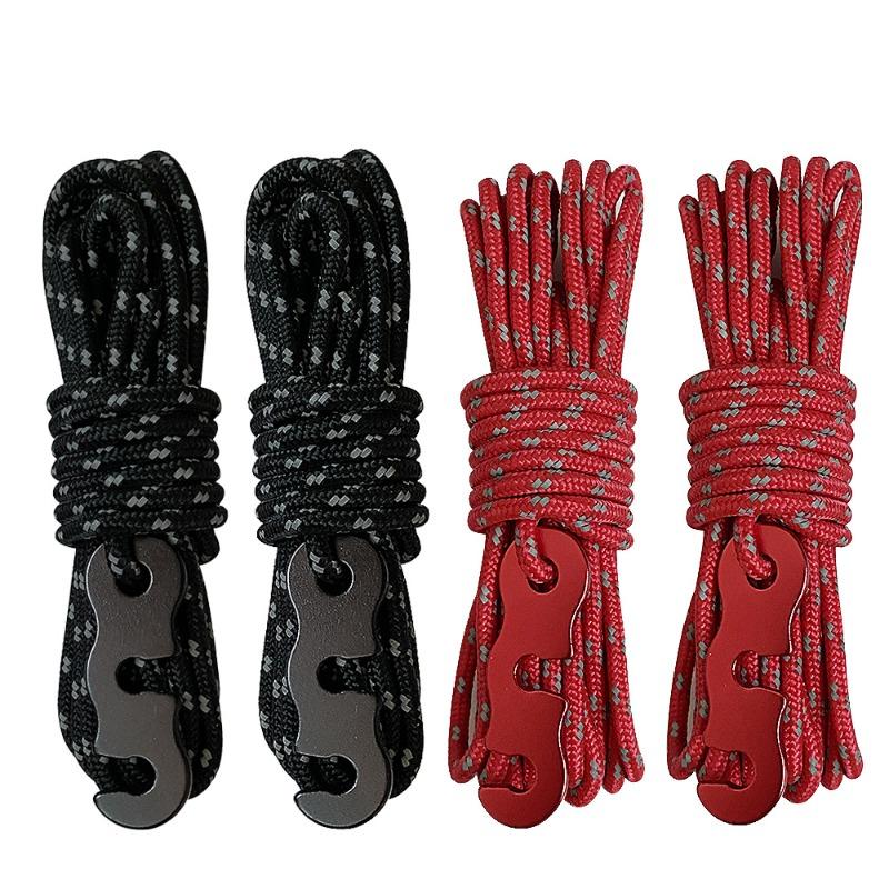 Outdoor Tent Rope Reflective Rope Canopy Rope Reinforced Windproof Rope Buckle Tent Fixed Wind Rope Tent Wind Rope Buckle