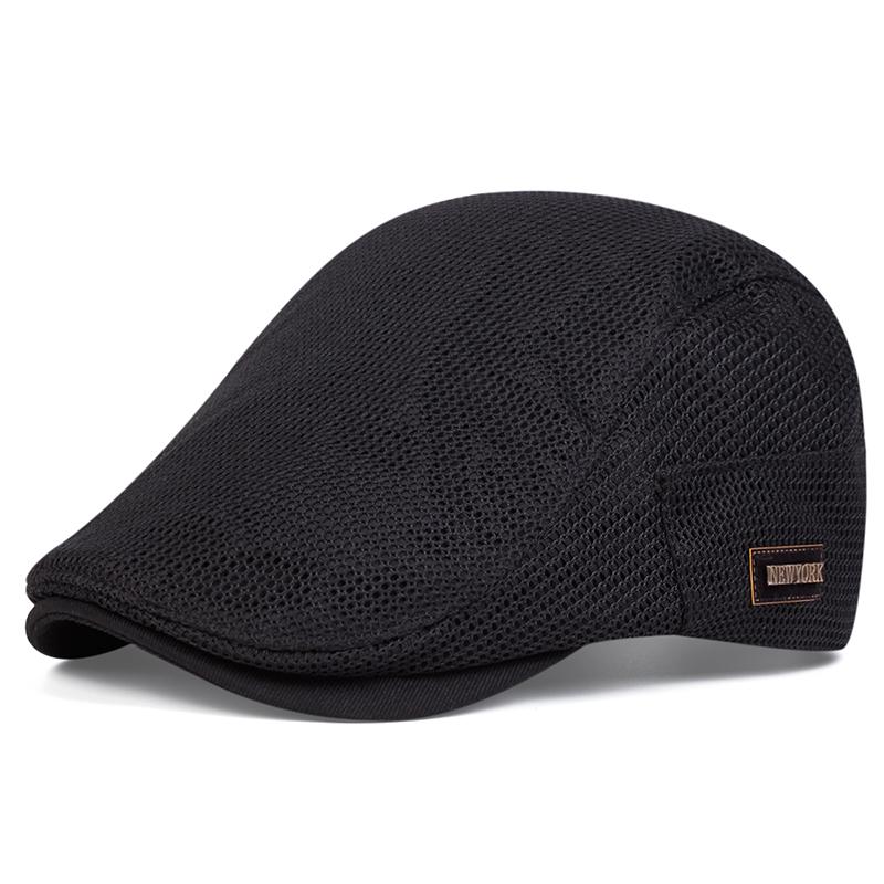 Men NEW York Label Mesh Breathability Newsboy Caps British Painters Hats Spring and Summer Flat Cap Hip Hop Berets