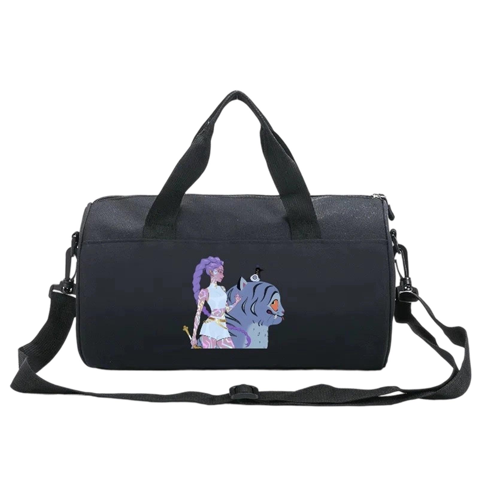 

Мультяшная цилиндрическая спортивная сумка-дафл, дорожная сумка, портативная наплечная сумка для спорта One Size